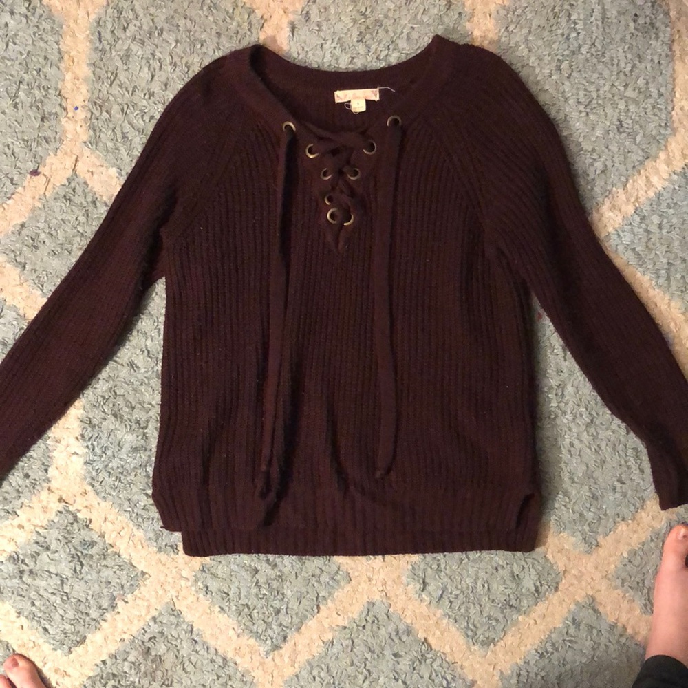 Burgundy sweater